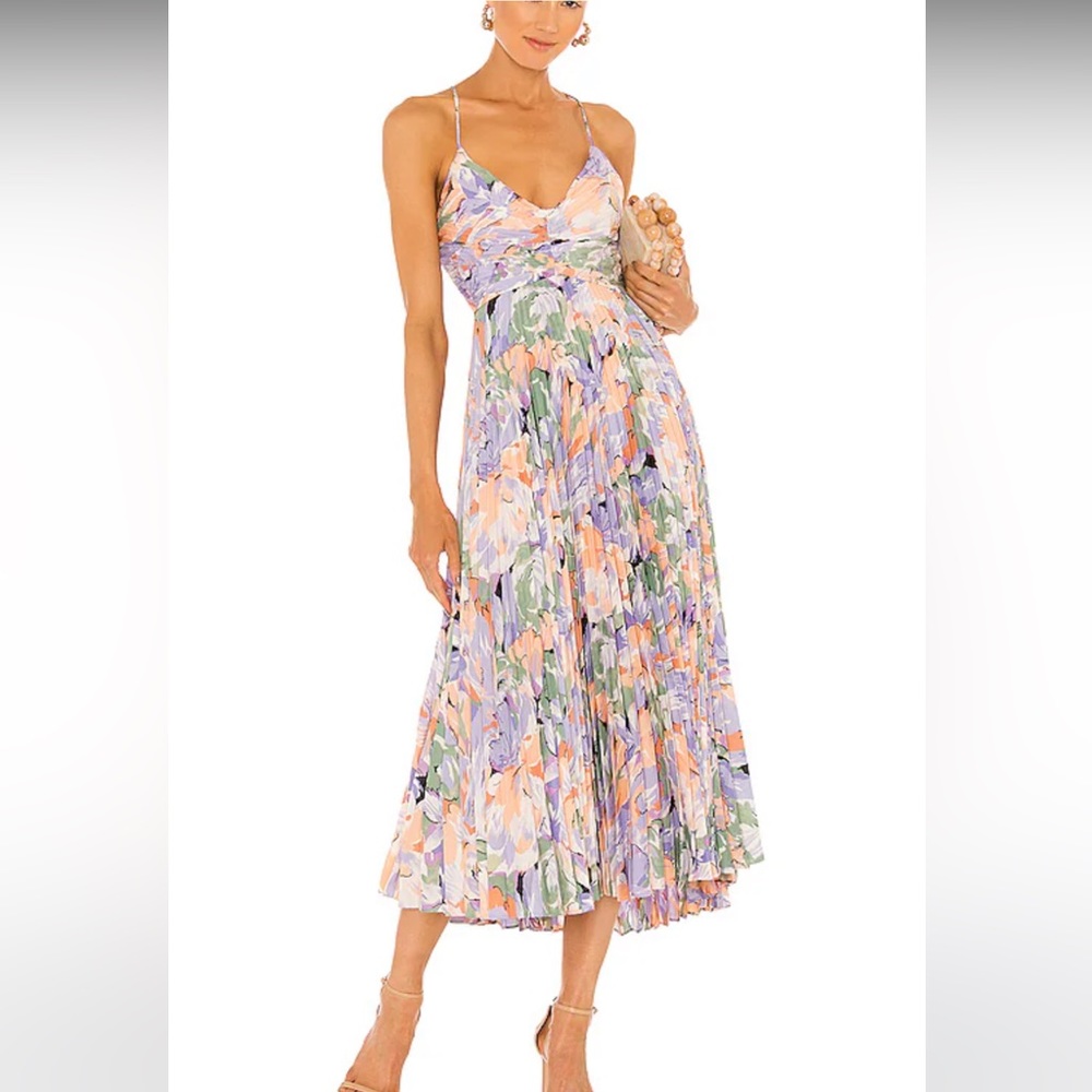 ASTR Blythe Dress in Coral Multi